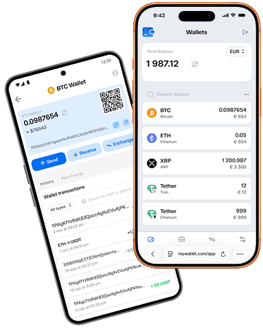 Wallet app preview on mobile