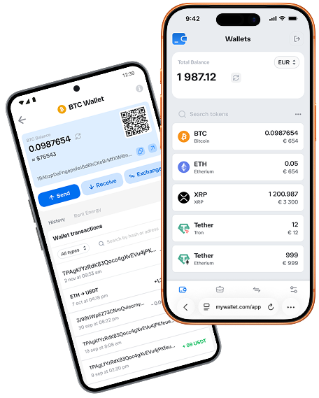 Wallet app preview on mobile